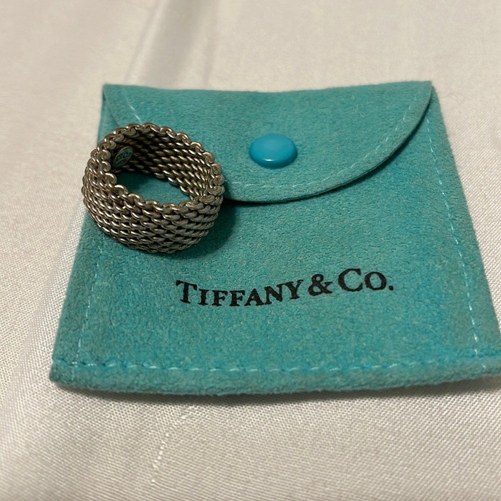 Sterling Silver Tiffany Co Chain Ring